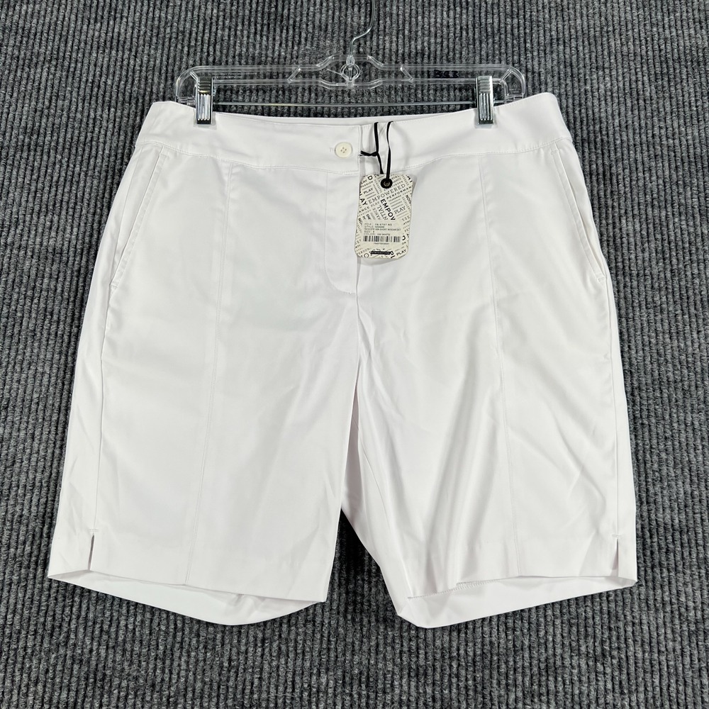 EP New York Shorts Womens Size 8 White Chino Golf Performance Outdoor Casual New